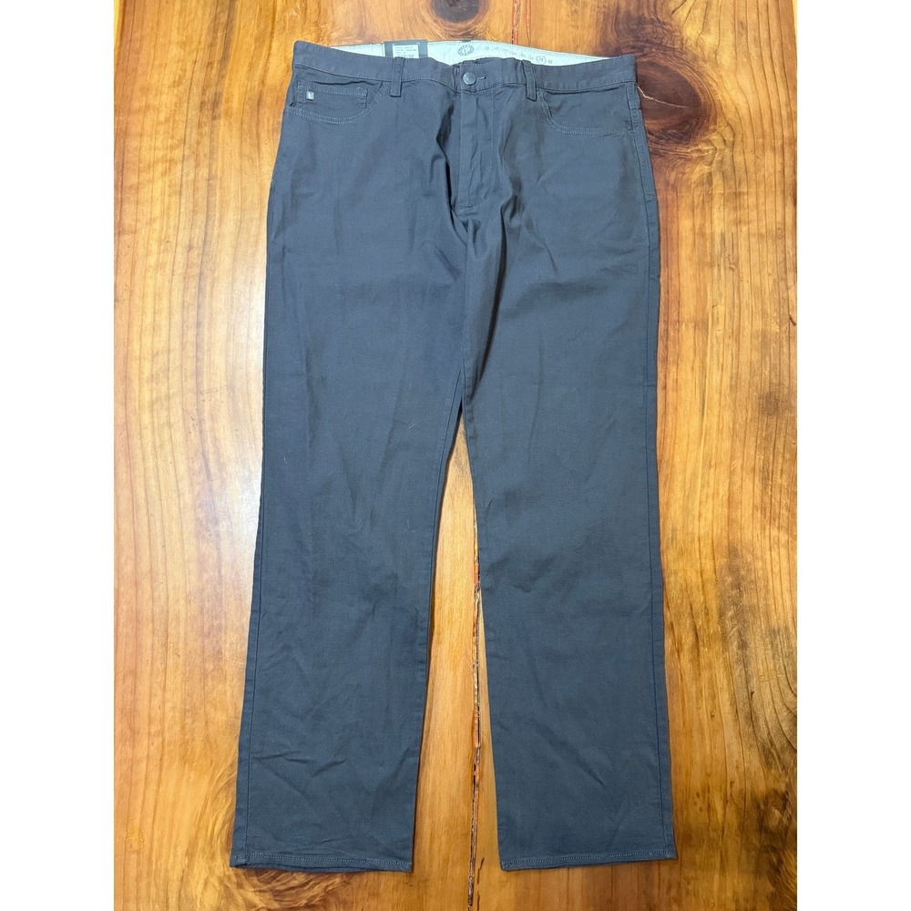 NEW Linksoul pants 38 x 31.5 Bamboo Cotton Straight Chino Stretch Charcoal FF26